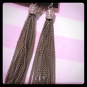 Silver tone earrings